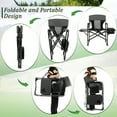 thumbnail image 6 of Kadyn Patio Beach Chairs, Camping Chairs for Outdoors, Folding Camping Directors Chair with Cooler Bag and Side Table-Black, 6 of 7