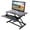 Black 23, variant on Standing Desk with Power Outlets, Height Adjustable Stand Up Desk with Tiltable Tabletop, Lockable Wheels, Shelf, for Home Office, Oak