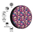 thumbnail image 4 of KLL Skull rose blue flower Pattern 14-17 inch Spare Tire Cover Universal Wheel Protector for Truck SUV Trailer Camping Rv Tire Covers-15 inch, 4 of 6