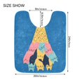 thumbnail image 5 of Yayeee Bath Rugs for Bathroom Floor Set of 2 Non Slip Fluffy Soft Absorbent Mat, Colorful Ice Cream Cat, 5 of 7