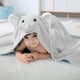 thumbnail image 4 of RKSTN bath towels Facecloth Fleece Hooded Soft Children's Hooded Cape, Baby Coral Velvet Children's Bath Towel, Elephants Hooded Bath Towel, Baby Bathrobe, 4 of 7