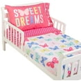 thumbnail image 2 of Carter's Butterflies 4-Piece Toddler Bedding Set, Pink/White, 2 of 6