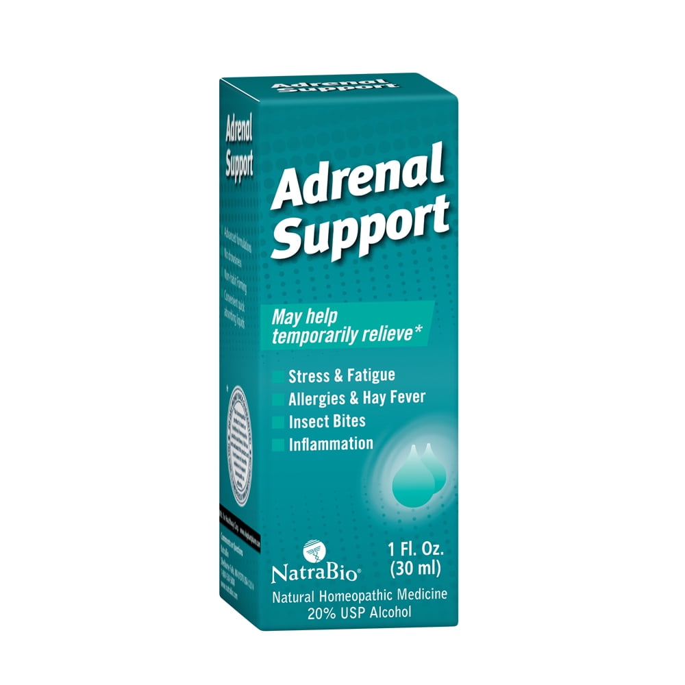 NatraBio Adrenal Support Drops Homeopathic Formula for Temporary