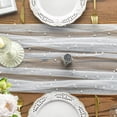 thumbnail image 5 of Sm:)e 6PCS Pearl Gauze Table Runner 120 Inch 10FT, Table Decor for Wedding Anniversary Birthday Outdoor Home Party Table, 5 of 7