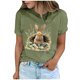 thumbnail image 1 of Xuyuer Easter Shirts for Women Rabbit Bunny Women's Lover Printed T-shirt Round Neck Short Sleeved Happy Easter Day Graphic Short Sleeve Tee Tops, 1 of 7
