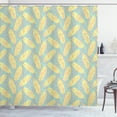 thumbnail image 1 of Ambesonne Leaves Shower Curtain, Banana Petal Seasonal Doodle, 69"Wx70"L, Mint Green Peach, 1 of 3