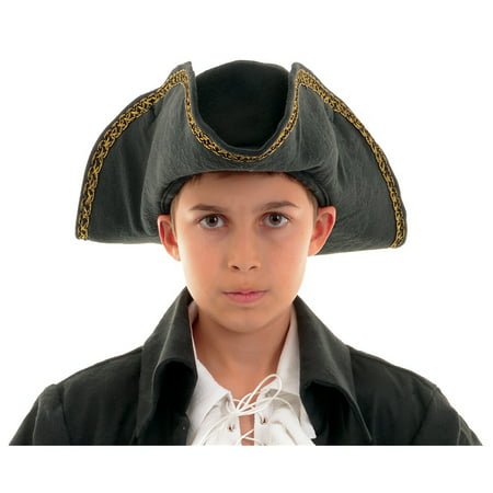 Pirate Captain Hat Kids Costume Accessory Black