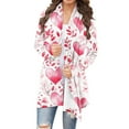 thumbnail image 1 of Veste Cardigan Imprimée à Manches Longues Décontractée pour Femmes - Haut Mode de Printemps et d'Hiver en Tissu Polyester Doux pour un Usage Quotidien Décontracté, Idéal pour le Travail et les Occasions de Fête, 1 of 4