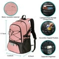 thumbnail image 4 of WOLT Lightpink Basketball Bag Backpack - Ventilated Shoe & Ball Compartments, Best for Basketball Includes Tag (1 Pack), 4 of 7