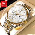 thumbnail image 1 of Original OLEVS Luxury Top Brand Quartz Watch for Men Stainless Steel Man Pilot Chronograph Waterproof Multi-function Wristwatch, 1 of 1