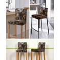 thumbnail image 5 of Vintage Western Bar Stool Covers Set of 4, Countryside Sunflowers Wooden Retro Stretch Washable Bar Chair Covers with Backs, Removable Pub Counter Height Chair Cover for Kitchen Dining Room Cafe, 5 of 7