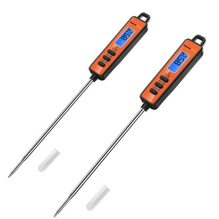 ThermoPro TP01A 2 Pieces Instant Read Digital Meat Food Cooking Thermometer with Long Probe for Grilling BBQ Smoker Grill Kitchen...