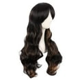 thumbnail image 2 of LinYooLi 28 Pouces/70 cm Perruque Synthétique Cheveux Longs Bouclés (Brun Blond Mélangé), 2 of 5