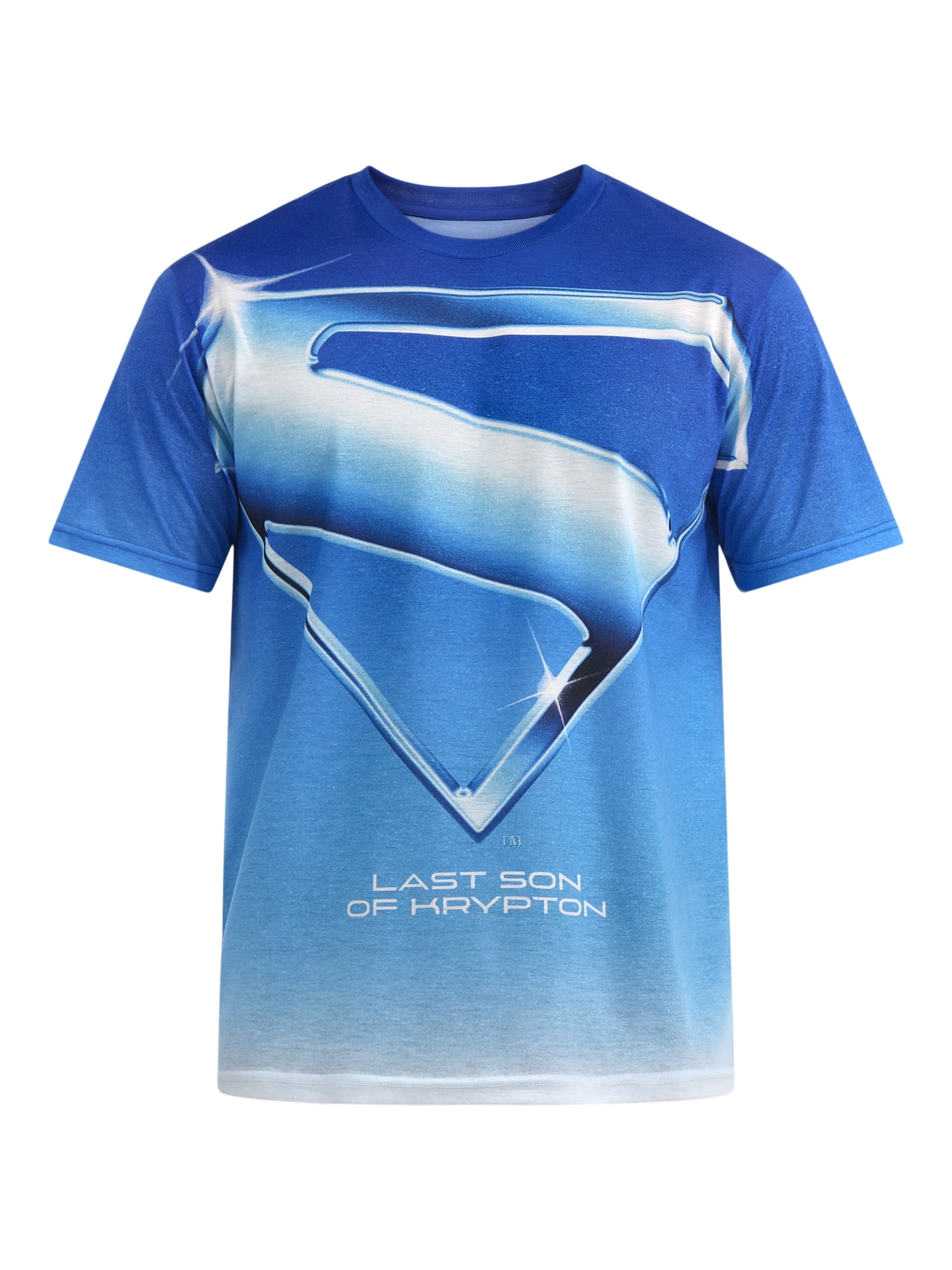 Superman, Men's & Big Men's Graphic T-Shirts, Blue Poster, Sizes S-3XL