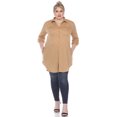 thumbnail image 2 of White Mark Women's Classic Button-Down Tunic Top, 2 of 6
