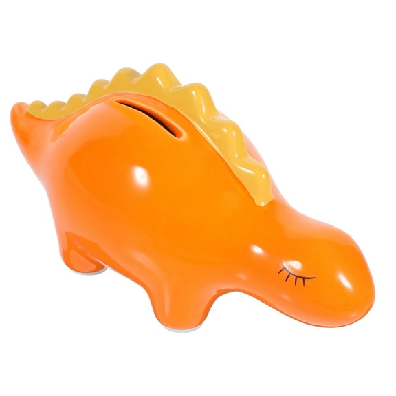 CRILSTYLEO Childrens Piggy Bank Ceramic Dinosaur Shape Money Saving 1Pack