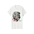 thumbnail image 1 of [Camiseta gráfica de algodón] Camiseta gráfica informal 100 % algodón para hombre | Cuello redondo, manga corta, estilo veraniego, lavable a máquina, negra con estampado en blanco y rojo "No te arruin, 1 of 6