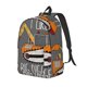 thumbnail image 1 of Disketp I Like Big Digger print Canvas Backpack Lightweight Travel Daypack Student Rucksack Laptop Backpack-Medium, 1 of 5