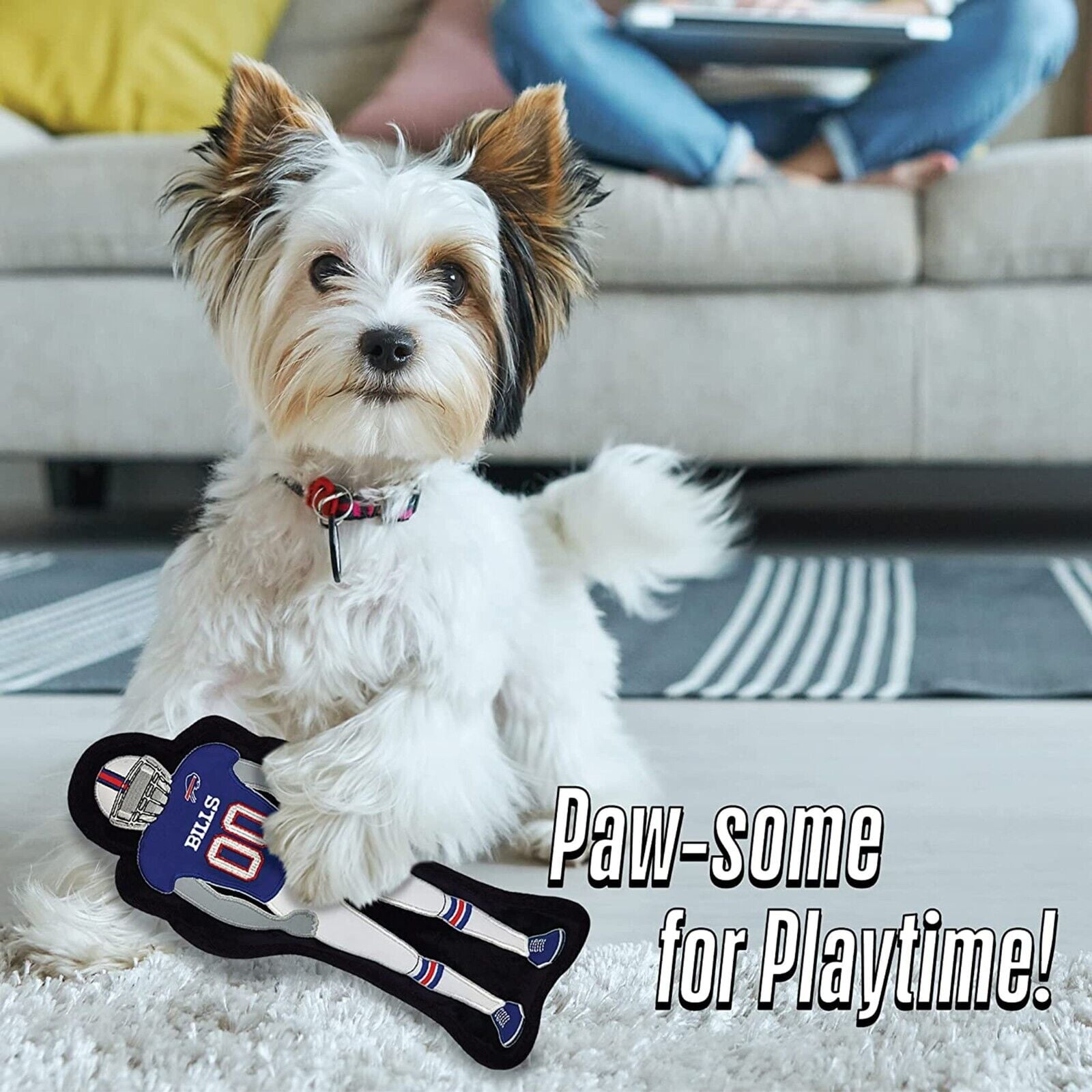 NFL Buffalo Bills Athletes Player Pet Dog Toy Premium Quality with Built-in Squeaker Chew Toy