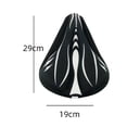 thumbnail image 2 of Ciclismo Funda de cojín para sillín de bicicleta espuma de gel acolchada con tira reflectante (blanco y negro) Ehuebsd Para estrenar, 2 of 9