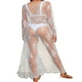 thumbnail image 2 of Cardigan Ouvert pour Femmes, Manches Longues, Dentelle, Transparent, 2 of 5