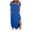 #0002-Blue, variant on Women's Dresses V Neck Short Sleeve Side Slit Pocket Long Dresses Casual Loose Flowy Maxi Dresses Gift