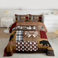 thumbnail image 2 of Homewish Boys Girls Safari Deer Bear Bedding Comforter Set 2pcs,Jungle Animal Hunting Twin Comforter Sets Microfiber,Retro Vintage Breathable Bedding Set,Breathable Home Decor,Reversible, 2 of 8
