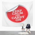 thumbnail image 2 of ZEALGNED Badge Keep Calm and Carry on Red Choice Choose Wall Art Hanging Tapestry Home Decor for Living Room Bedroom Dorm 60x80 inch, 2 of 2