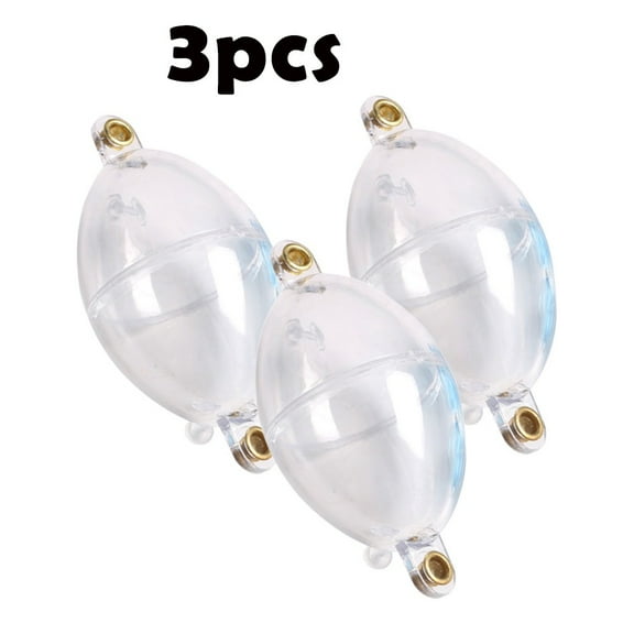 Splihome 3Pcs Bubble Float Hollow Balls in Line Fishing Floats Slide Bubbles Line Through Tools Water Ball Hollow Fishing Accessories