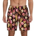 thumbnail image 2 of Goofa Ice Cream Cake Printed Men's Swim Trunks Board Shorts Quick Dry Mens Swimming Trunks with Compression Liner,Breathable Fit Hawaii Beach Shorts-, 2 of 9