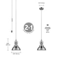 thumbnail image 3 of Globe Electric 2 in 1 Plug in or Hardwire Brushed Nickel Metallic 1 lights Pendant Light, 3 of 9