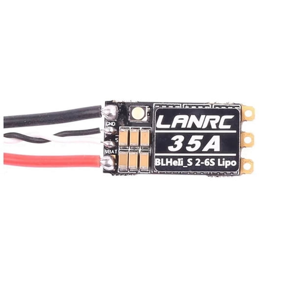 BLHeli S 2-6S Lipo 35A Brushless ESC Built-in Programmable RGB LED D-Shot 150/300/600 ONESHOT125 for RC FPV Drone Parts,1 x Brushless ESC,Black