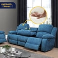 thumbnail image 3 of Ainehome3 Pieces Faux Leather Reclining Configurable Living Room Set, 3 of 5