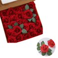 thumbnail image 3 of Rosas artificiales Flores Rosas de espuma Rosas de espuma Flores artificiales Cabezas de rosas Rosa artificial falsa Rosa Diy Ramos de boda Decoración nupcial del hogar (25, 3 of 5