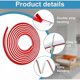 thumbnail image 3 of Moldura autoadhesiva flexible de 1m, moldura adhesiva de un cuarto de redondo de TPE blanca impermeable para junta de pared, tamaño 12mm x 9m, 3 of 5