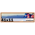 thumbnail image 2 of 41x11 Frame Honey Pecan Brown Picture Frame - Modern Photo Frame Includes UV Acrylic Shatter Guard, 2 of 8