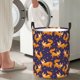 thumbnail image 5 of Balery Stars and Fox Cute Cesta de ropa redonda con asas, impermeable, independiente, para ropa, juguetes, dormitorio y familia-Medium, 5 of 6