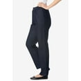 thumbnail image 6 of Woman Within Plus Size Straight Leg Elastic Waist Stretch Fineline Denim Jean (Petite & Tall Available), 6 of 6