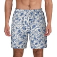 thumbnail image 3 of Uemuo Rabbit And Butterfly Pattern Mens Swim Trunks Quick Dry Board Shorts with Mesh Lining, Stretch Beach Shorts Quick Dry No-Chafing Board Shorts-X-Large, 3 of 9