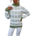 thumbnail image 5 of KRE Prime Women Snowflake Pattern Mock Neck Sweater, 5 of 15