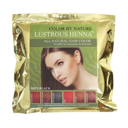 Lustrous Henna Soft Black 100 Grams All Natural Hair Color
