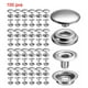 thumbnail image 1 of Acero inoxidable botón a presión a prueba Herrumbre broches de presión para manualidades costura decoración cierre a presión 100 Piezas Monstrate HA8153-00B, 1 of 6