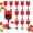 Red, variant on Plastic Wine Glasses, Plastic Goblets Vintage Style Cordial Unbreakable Drinking Glasses, Reusable Drinkware for Wedding Reception, Grand Event Party Supplies,Mother's Day (12, Red)