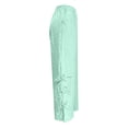 thumbnail image 5 of Zjunqe Summer Cotton Linen Pants Casual High Waist Comfy Lightweight Gauze Pants with Pockets Beach Vacation Trousers Bow Tie Side Wide Leg Lounge Bottom Loose Fit Going Out Pants Light Green Xl, 5 of 5
