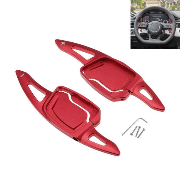 Accesorios interiores de extensión de palancas de cambio de volante de aleación de aluminio rojo Unique Bargains 1Set para Audi A3 2021-2023 para Audi A4 2020-2023