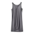 thumbnail image 5 of Sakmal Gray Moomoo Tank Nightgowns Women Long Lightweight Cotton Night dress Plain Sleeveless Sleep Tanks for Women, 5 of 5