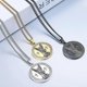 thumbnail image 3 of Archangel Michael Gabriel Raphael Haniel Round Pendant Necklace Vintage Stainless Steel Men Pendants Jewelry Fashion Accessories, 3 of 4