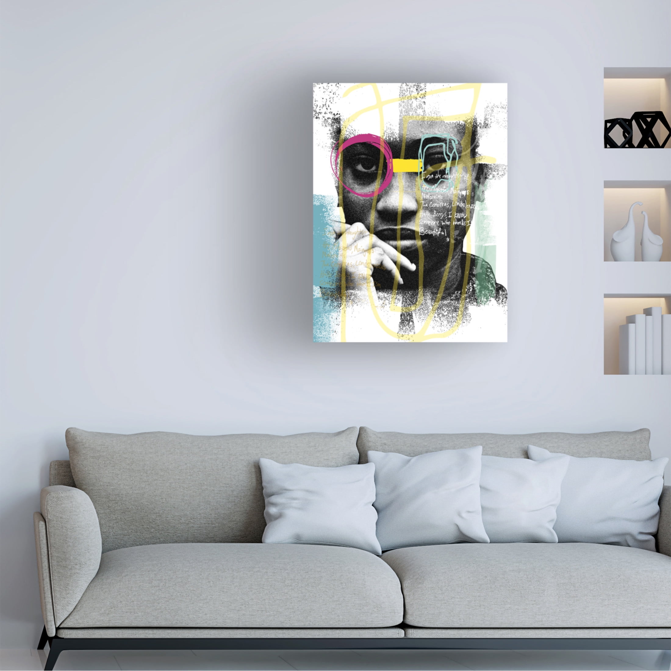 Canvas Wall Art - NUMA Art 'Beauty Marks' Wall Art for Living Room, Bedroom, or Office Décor by Trademark Fine Art - 35 x 47 Inches