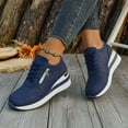 thumbnail image 6 of Mostsola Wedge Sneakers for Women Breathable Platform Walking Shoes Lace up Lightweight Tennis Shoes, 6 of 9