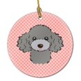 thumbnail image 1 of Adorno de cerámica Checkerboard Pink Silver Grey Poodle BB1259CO1 Caroline's Treasures BB1259CO1, 1 of 1